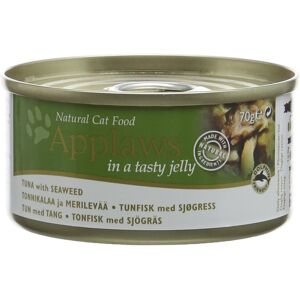 Applaws Cat Food Tin Tuna and Seaweed in Jelly, 70g, Pack of 24 Applaws Cat Food Tin Tuna and Seaweed in Jelly, 70g, Pack of 24