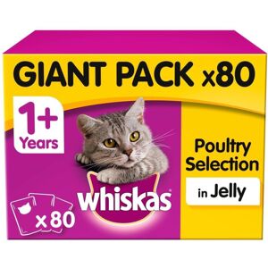 Whiskas - 1+ Poultry Selection In Jelly Cat Pouches Giant Pack Whiskas - 1+ Poultry Selection In Jelly Cat Pouches Giant Pack