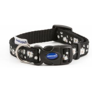 Ancol Fashion Adjustable Nylon Collar Black Daisy 20-30cm Ancol Fashion Adjustable Nylon Collar Black Daisy 20-30cm