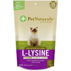 Pet Naturals of Vermont, L-Lysine, For Cats, Chicken Liver Flavour, 250 mg, 60 C Pet Naturals of Vermont, L-Lysine, For Cats, Chicken Liver Flavour, 250 mg, 60 C