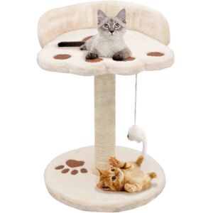 vidaXL Cat Tree with Sisal Scratching Post 40cm Beige Play Centre Furniture vidaXL Cat Tree with Sisal Scratching Post 40cm Beige Play Centre Furniture