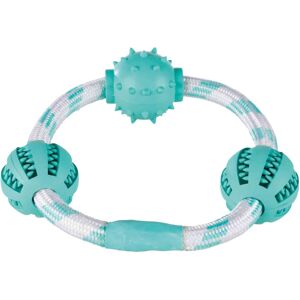 Trixie Denta Fun Rope Ring With Balls For Dog, 20 Cm, One Piece - Dog Toycm - t Trixie Denta Fun Rope Ring With Balls For Dog, 20 Cm, One Piece - Dog Toycm - t