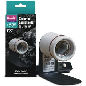 Monkfield Reptile Ceramic Lamp Holder & Bracket Monkfield Reptile Ceramic Lamp Holder & Bracket