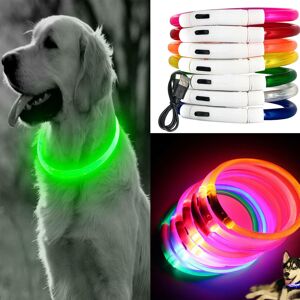 Ranpo (Pink) Glowing LED Dog Collar Pet Safety Neck Ring Ranpo (Pink) Glowing LED Dog Collar Pet Safety Neck Ring