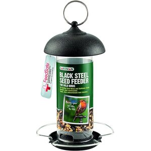 Gardman Black Steel Seed Feeder Bird, Green, 17.5 x 18 x 3.5 cm Gardman Black Steel Seed Feeder Bird, Green, 17.5 x 18 x 3.5 cm