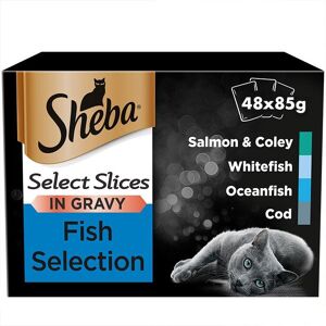 Sheba Select Slices Cat Pouches Fish Collection In Gravy 12x85g (Pack of 4) Sheba Select Slices Cat Pouches Fish Collection In Gravy 12x85g (Pack of 4)