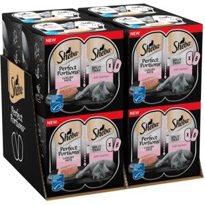 48 x 37.5g Sheba Perfect Portions Luxury Adult Cat Food Tray Salmon in Loaf 48 x 37.5g Sheba Perfect Portions Luxury Adult Cat Food Tray Salmon in Loaf