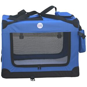 HugglePets Fabric Crate Foldable Pet Carrier - Blue, Medium HugglePets Fabric Crate Foldable Pet Carrier - Blue, Medium