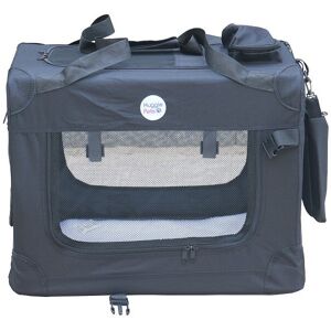 HugglePets Fabric Crate Foldable Pet Carrier - Black, Small HugglePets Fabric Crate Foldable Pet Carrier - Black, Small