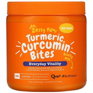 Zesty Paws, Turmeric, Curcumin Bites For Dogs, Duck, 90 Chews Zesty Paws, Turmeric, Curcumin Bites For Dogs, Duck, 90 Chews