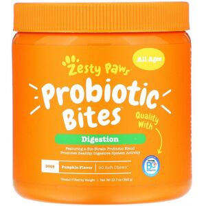 Zesty Paws, Probiotic Bites for Dogs, Digestion, Pumpkin, 90 Chews Zesty Paws, Probiotic Bites for Dogs, Digestion, Pumpkin, 90 Chews