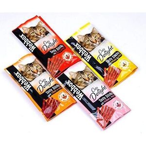 Webbox Cats Delight Tasty Sticks Chews Treats Variety Pack 4 x 6 (24 Sticks) Webbox Cats Delight Tasty Sticks Chews Treats Variety Pack 4 x 6 (24 Sticks)