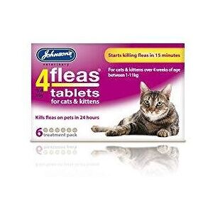 Johnson's Veterinary Johnsons 4Fleas Tablets for Cats and Kittens, 6 Treatment Pack Johnson's Veterinary Johnsons 4Fleas Tablets for Cats and Kittens, 6 Treatment Pack