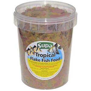 Supa Aquarium Fish Food Tropical Flake, 1 Litre Premium Quality Nutritious Fis Supa Aquarium Fish Food Tropical Flake, 1 Litre Premium Quality Nutritious Fis