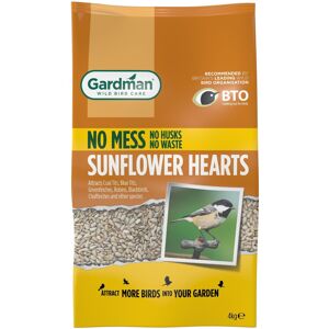 Gardman Sunflower Hearts For Wild Birds, Year Round Feeding, High Energy - 4 Kg Gardman Sunflower Hearts For Wild Birds, Year Round Feeding, High Energy - 4 Kg