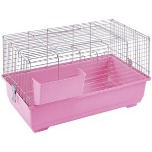 Little-Friends Indoor Rabbit Cage 80cm Pink Single Tier - Small Pet Guinea Pig Little-Friends Indoor Rabbit Cage 80cm Pink Single Tier - Small Pet Guinea Pig