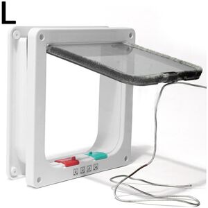 Unbranded (Large White) 4 Way Pet Flap Lockable Frame Door Unbranded (Large White) 4 Way Pet Flap Lockable Frame Door