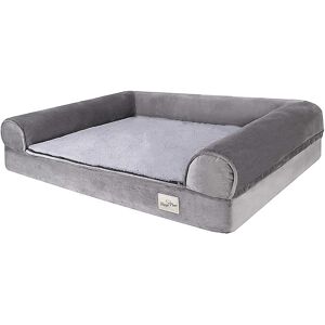 Bingopaw (M(80x60x10cm), Grey) Dog Cushion Bed Plush Padded Large Dog Sleep Bed Waterproo Bingopaw (M(80x60x10cm), Grey) Dog Cushion Bed Plush Padded Large Dog Sleep Bed Waterproo