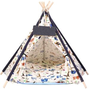 Bingopaw (L(84x84x87cm)) Pet Teepee Dog and Cat Bed with Removable Cushion Bingopaw (L(84x84x87cm)) Pet Teepee Dog and Cat Bed with Removable Cushion