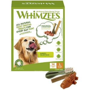 Whimzees Variety Box Dog Dental Treats (Pack of 14) Whimzees Variety Box Dog Dental Treats (Pack of 14)
