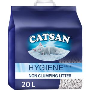 Catsan Hygiene Plus Cat Litter, with White Hygiene Granules, 20 L Catsan Hygiene Plus Cat Litter, with White Hygiene Granules, 20 L