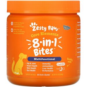 Zesty Paws, 8-In-1 Multifunctional Bites for Dogs, All Ages, Chicken, 90 Soft Ch Zesty Paws, 8-In-1 Multifunctional Bites for Dogs, All Ages, Chicken, 90 Soft Ch