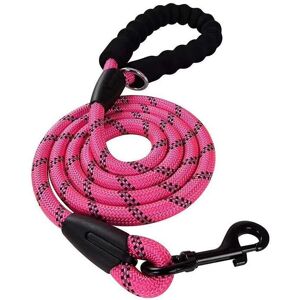 Pet Wiz - Reflective Rope Dog Lead - Pink - 1.5m - Dog Lead Pet Wiz - Reflective Rope Dog Lead - Pink - 1.5m - Dog Lead