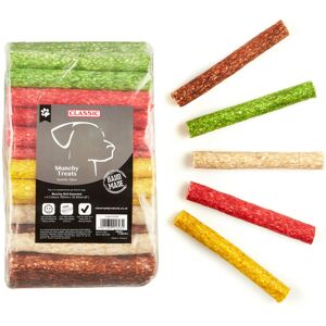 Classic Dog Chew Treat Natural Snacks Handmade - 50 Munchy Rolls Ass 150mm Classic Dog Chew Treat Natural Snacks Handmade - 50 Munchy Rolls Ass 150mm