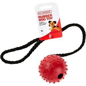 Classic Red Large Solid Tough Hard Rubber Dog Rope Pimple Ball Fetch Toys Classic Red Large Solid Tough Hard Rubber Dog Rope Pimple Ball Fetch Toys