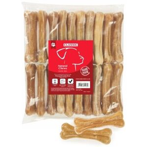 Classic Pack of 20 Dog Chew Sticks Pressed Knuckle Bone - 115mm Treats Classic Pack of 20 Dog Chew Sticks Pressed Knuckle Bone - 115mm Treats