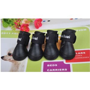 Unbranded (Black, L) Pet Shoes Dog Waterproof Anti-slip Rain Boots Unbranded (Black, L) Pet Shoes Dog Waterproof Anti-slip Rain Boots