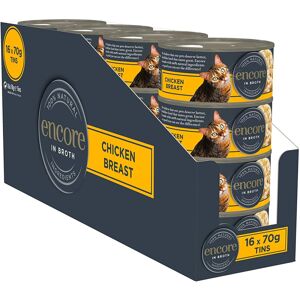 Encore 100% Natural Wet Cat Food, Chicken Breast in Broth Can, 70g (Pack of 16) Encore 100% Natural Wet Cat Food, Chicken Breast in Broth Can, 70g (Pack of 16)