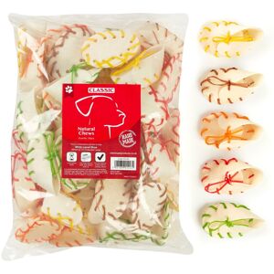 Classic Dog Chew Treat Natural Snacks Handmade - 50 White Laced Shoes 65mm Classic Dog Chew Treat Natural Snacks Handmade - 50 White Laced Shoes 65mm