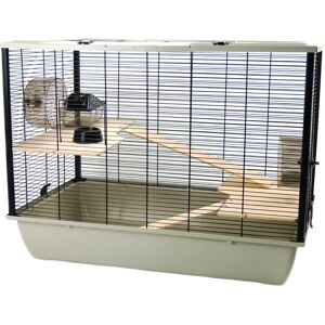 Little-Friends Langham Grey Large Rat Hamster Mouse Cage Two Tiers Wooden Shelves Little-Friends Langham Grey Large Rat Hamster Mouse Cage Two Tiers Wooden Shelves