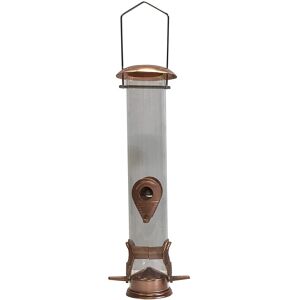 Selections Copper Style Hanging Bird Seed Feeder with 4 Feeding Ports Selections Copper Style Hanging Bird Seed Feeder with 4 Feeding Ports