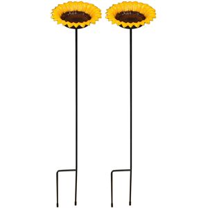 Selections Cast Iron Wild Bird Sunflower Dish Bird Feeder (Set of 2) Selections Cast Iron Wild Bird Sunflower Dish Bird Feeder (Set of 2)