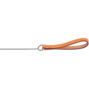 Ancol Leather Fine Chain Lead Tan 87cm Ancol Leather Fine Chain Lead Tan 87cm