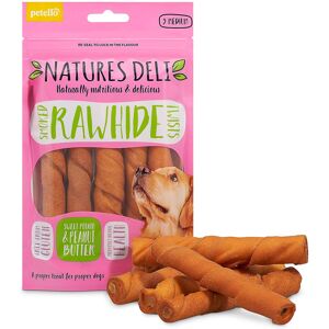 Petello Natures Deli Smoked Rawhide Twist With Peanut Butter - Dental Chews, Gluten Free Petello Natures Deli Smoked Rawhide Twist With Peanut Butter - Dental Chews, Gluten Free