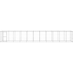 vidaXL Outdoor Dog Kennel Galvanised Steel 26.62 m? Puppy Enclosure Dog Cage vidaXL Outdoor Dog Kennel Galvanised Steel 26.62 m? Puppy Enclosure Dog Cage