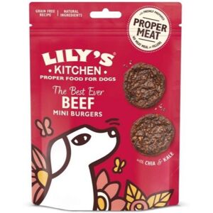 Lily's Kitchen Lilys Kitchen Best Ever Mini Beef Burgers For Dogs 70g Lily's Kitchen Lilys Kitchen Best Ever Mini Beef Burgers For Dogs 70g