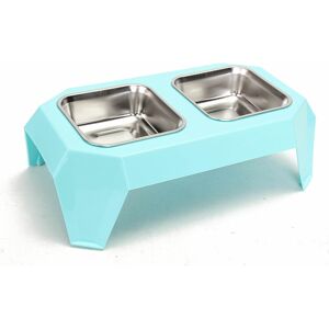 GreenZech (Light Blue) Stainless Steel Double Pet Bowl Food Water Feeder for Dog Puppy Cat GreenZech (Light Blue) Stainless Steel Double Pet Bowl Food Water Feeder for Dog Puppy Cat