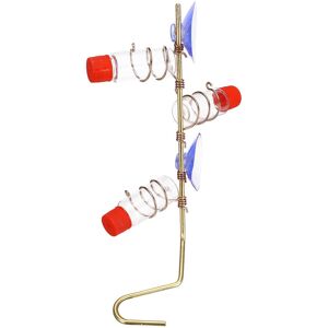 GreenZech (Copper wire + 3 bottles + suction cup) Transparent Bird Feeder Durable Easy to GreenZech (Copper wire + 3 bottles + suction cup) Transparent Bird Feeder Durable Easy to