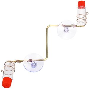 GreenZech (Corner copper wire + 2 bottles + suction cup) Transparent Bird Feeder Durable E GreenZech (Corner copper wire + 2 bottles + suction cup) Transparent Bird Feeder Durable E