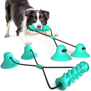 GreenZech (Blue) Pet Molar Bite Elastic Ropes Tooth Cleaning Chewing Suction Cup Dog Toys GreenZech (Blue) Pet Molar Bite Elastic Ropes Tooth Cleaning Chewing Suction Cup Dog Toys