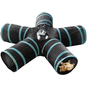 GreenZech 5-way Collapsible Cat Tunnel Tube Kitty Toys Peek Hole for Cat Puppy Rabbit GreenZech 5-way Collapsible Cat Tunnel Tube Kitty Toys Peek Hole for Cat Puppy Rabbit