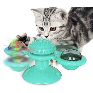 GreenZech (Lake Blue) Cat Exercise Turntable Teasing Pet Toy Scratching Tickle Hair Brush GreenZech (Lake Blue) Cat Exercise Turntable Teasing Pet Toy Scratching Tickle Hair Brush