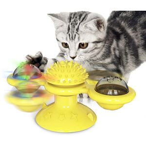 GreenZech (Yellow) Cat Exercise Turntable Teasing Pet Toy Scratching Tickle Hair Brush GreenZech (Yellow) Cat Exercise Turntable Teasing Pet Toy Scratching Tickle Hair Brush