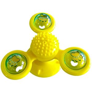 GreenZech (Yellow) Rotating Three Head Windmill Cat Toy Scratching Hair Pet Cat Interactiv GreenZech (Yellow) Rotating Three Head Windmill Cat Toy Scratching Hair Pet Cat Interactiv