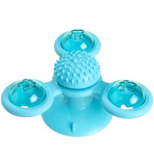 GreenZech (Blue) Rotating Three Head Windmill Cat Toy Scratching Hair Pet Cat Interactive GreenZech (Blue) Rotating Three Head Windmill Cat Toy Scratching Hair Pet Cat Interactive