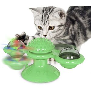 GreenZech (Green) Dog Cat Food Ball Pet Toy Flip-Top Spinning Mill Scratch-Itch Toys Brush GreenZech (Green) Dog Cat Food Ball Pet Toy Flip-Top Spinning Mill Scratch-Itch Toys Brush
